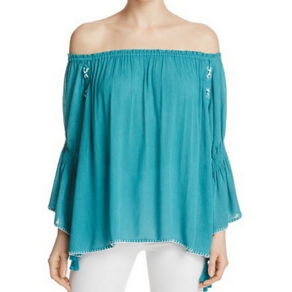 Jachs Girlfriend off  shoulder lace up top, NWT